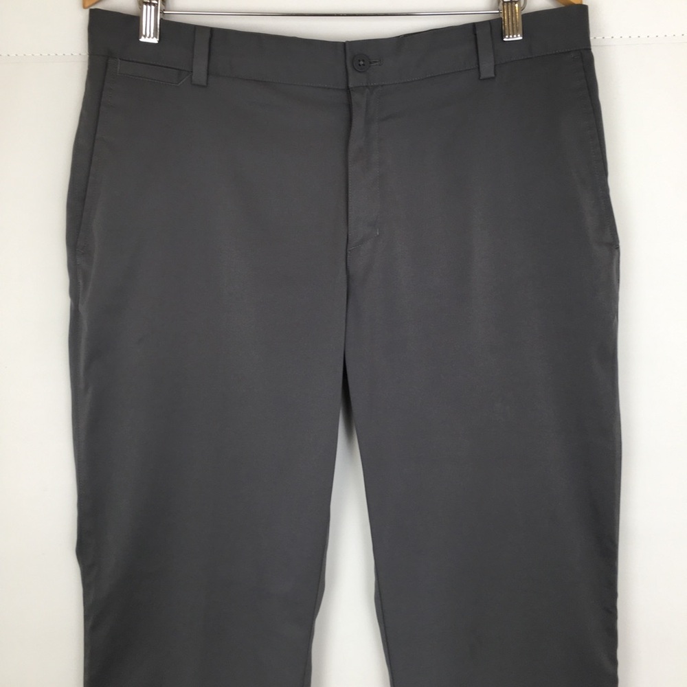 Nike Golf Pants Mens 34x30 Dri-Fit Gray Flat Front Performance Trousers Athletic - Picture 2 of 12